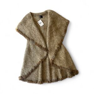 Love Token Textured Sweater cardigan with rabbit trim from Nordstrom